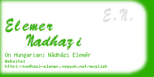 elemer nadhazi business card