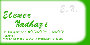 elemer nadhazi business card
